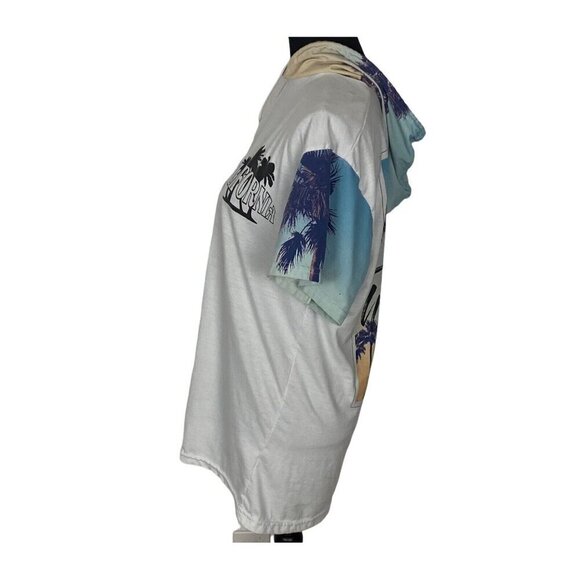 FRESH LAUNDRY Hoodie Graphic Print Tropical California Shirt White XL 18-8 - Picture 6 of 9